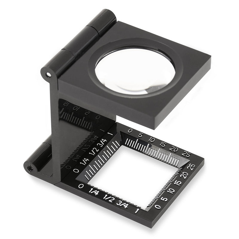 Carson LinenTest 6.5x20mm or 5x30mm Folding Loupe Magnifiers For Stitch Counting, Printing, Fabric Identification, Inspecting Small Parts and More (LT-20 or LT-30) 5x30mm (LT-30)