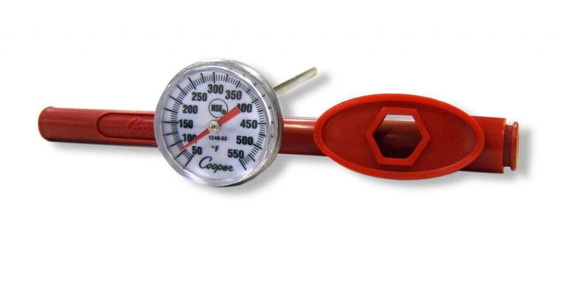 Cooper Cooper-Atkins 1246-03-1 Bi-Metal Pocket Test Thermometer with Adjustment Sheath, NSF Certified, 50/550Â°F Temperature Range, Multicolor