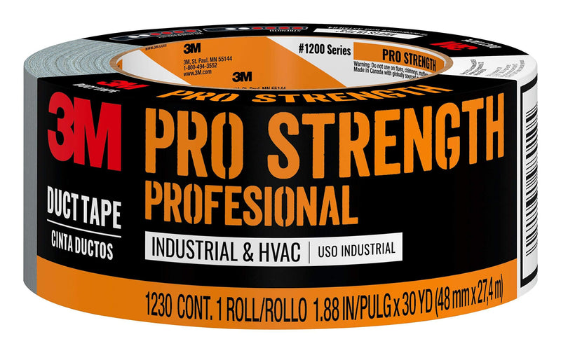 Scotch Painter's Tape 051131980105 3M Pro Strength Duct Tape, 1230-C, 1.88 Inches by 30 Yards, 1000 In