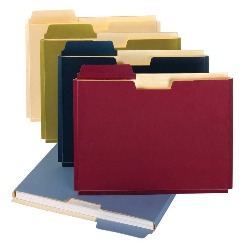 Globe-Weis/Pendaflex File Folder Pockets, 150 Sheet Capacity, Letter Size, Double Top, 1/3 Cut Tabs, Assorted Colors, 10 Pack (FP153L10 ASST)