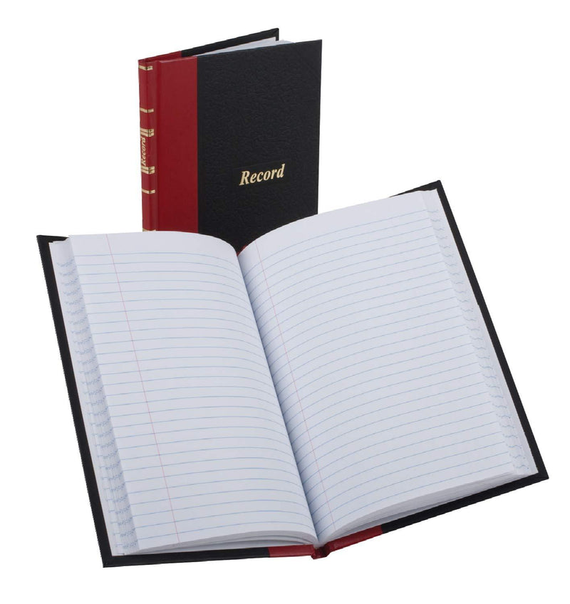 Boorum & Pease 96304 Record/Account Book, Black/Red Cover, 144 Pages, 5 1/4 x 7 7/8