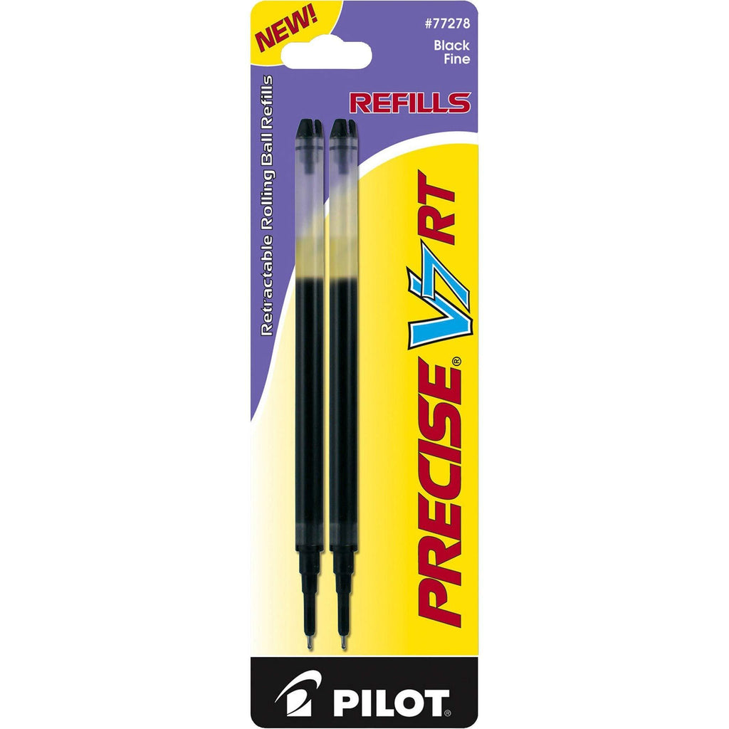 PILOT Precise V7 RT Liquid Ink Refill For Retractable Pens, Fine Point (0.7mm) Black Ink, 2-Pack (77278) Ink Refills