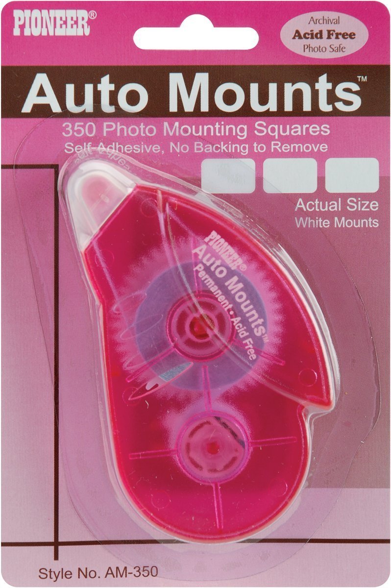 Pioneer Auto Mounts Permanent Mounting Squares Roller 350/Pkg, Permanent