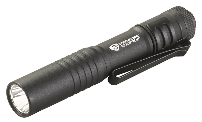 Streamlight MicroStream Ultra-Compact Aluminum Body with AAA Alkaline Battery, 3.5 Inch - 1.04 oz - 45 Lumens - 66318, Black 3.6 inches Alkaline, 45 Lumen Standard Packaging