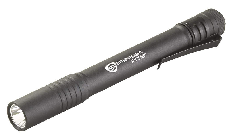 66118 Stylus Pro LED Pen Light with Holster, Black Black w/White LED 2x AAA Alkaline Batteries Penlight