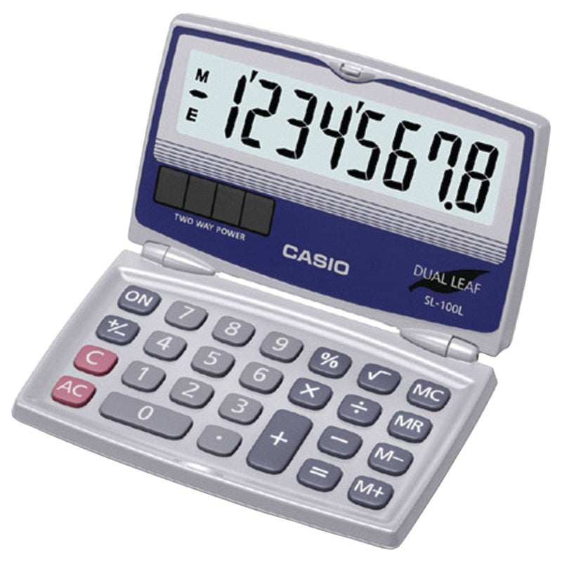 Casio SL-100L Basic Solar Folding Compact Calculator