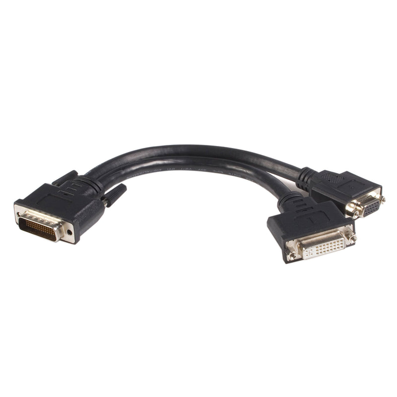 StarTech.com DMS 59 Splitter Cable - 8in - DMS 59 to 1 x DVI / 1 x VGA - Y Cable - DMS 59 to VGA - Monitor Splitter Cable - DMS 59 Cable (DMSDVIVGA1),Black 1x DVI and 1x VGA