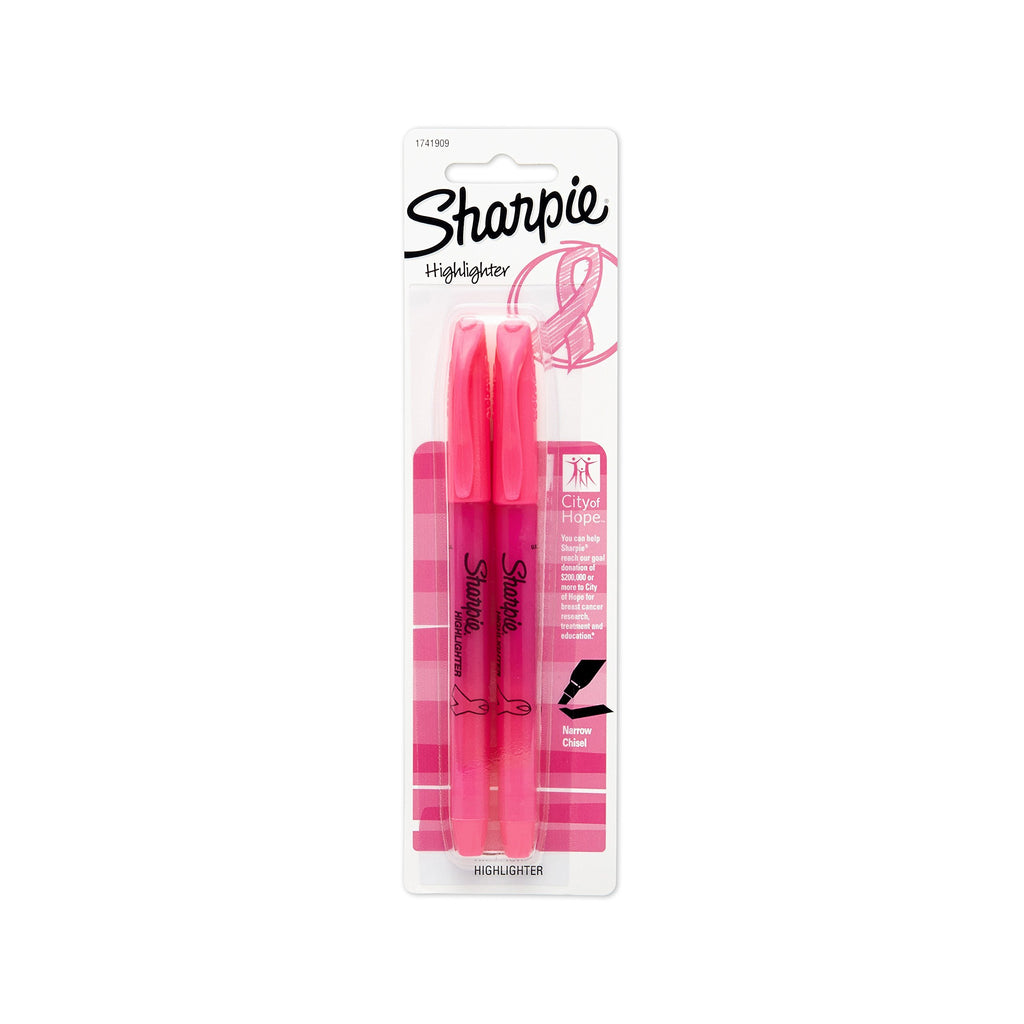 Sharpie 1741909 Accent Pink Ribbon Pocket Highlighter, 2-Pack 2-Count Standard Packaging