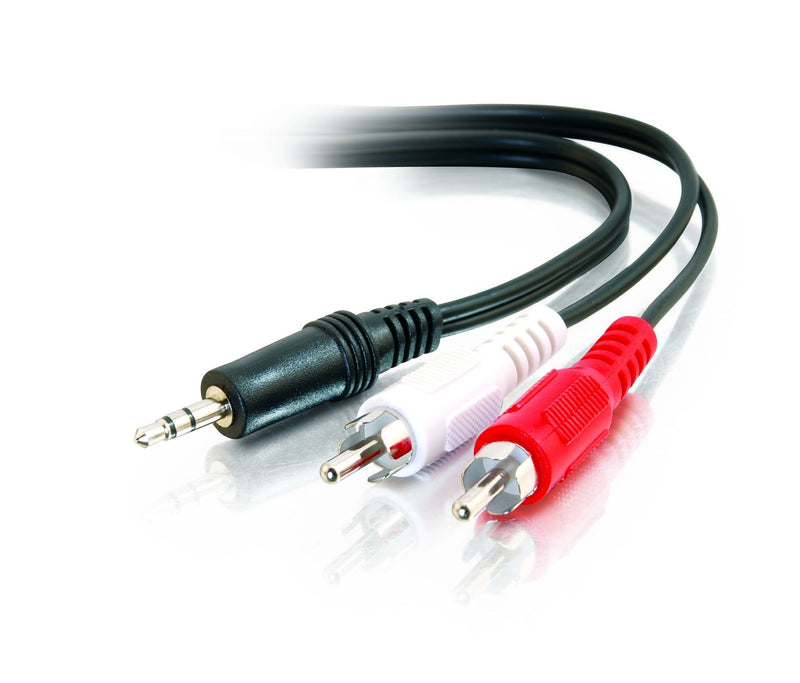 C2G 40423 Value Series One 3.5mm Stereo Male to Two RCA Stereo Male Y-Cable (6 Feet, 1.82 Meters), Black