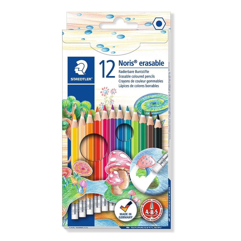 Staedtler Erasable Colored Pencils, 12 Colors (14450NC12) pkg of 12