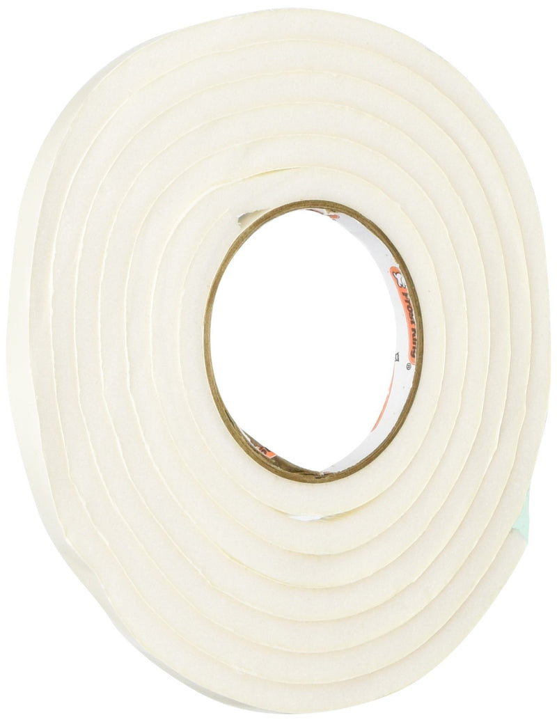 Frost King R538WH Rubber Foam Tape 3/8in Wide x 5/16in Thick x 10ft Long, White