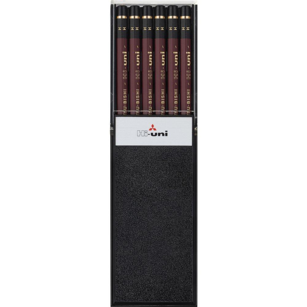 Uni Wooden Pencil, H, Box of 12 (HUH)