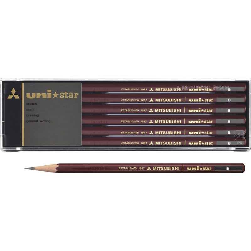 Mitsubishi Pencil pencil Unistar hexagonal Standard B dozen (12 pieces) (japan import)