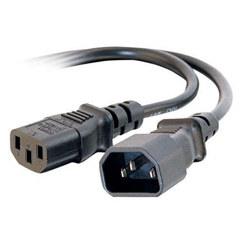 C2G Power Cord, Short Extension Cord, Power Extension Cord, 16 AWG, Black, 4 Feet (1.21 Meters), Cables to Go 29917 C14 to C13 16AWG