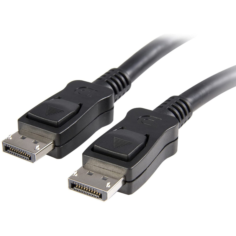 StarTech.com 15 ft DisplayPort 1.2 Cable with Latches - 4K x 2K (4096 x 2160) @ 60Hz - DPCP & HDCP - Male to Male DP Video Monitor Cable (DISPLPORT15L), Black 15 ft/4.6 m 1 Pack