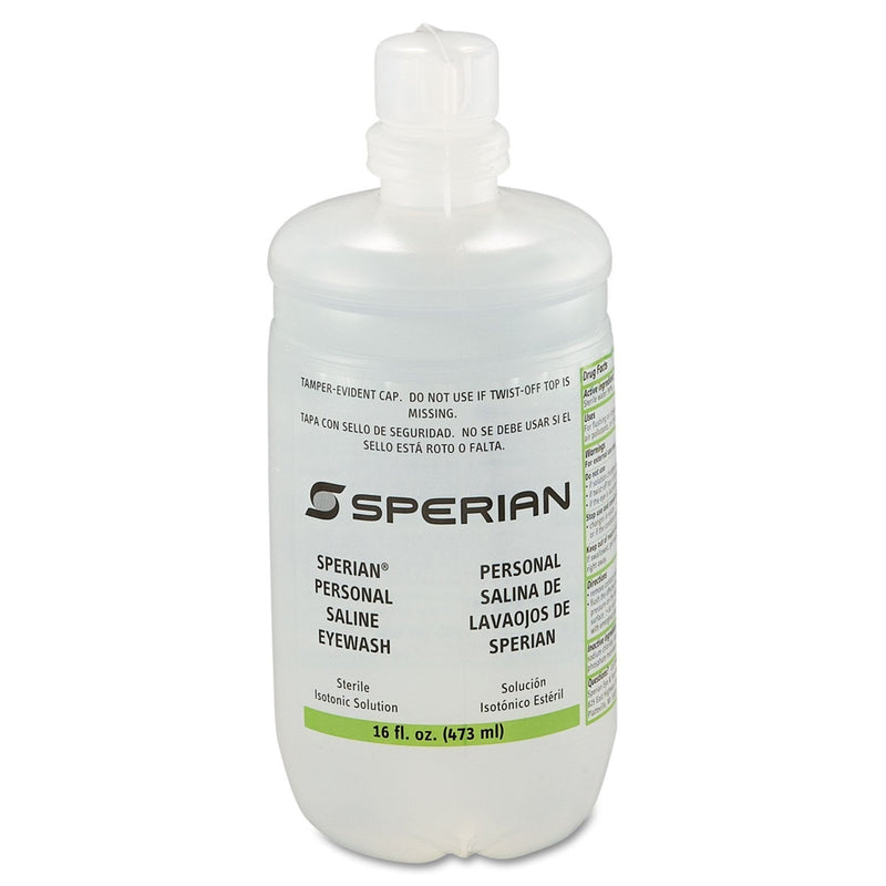 R3 Safety 32000454 Eyewash Bottle, Extended Flow Nozzle, 16 Oz.