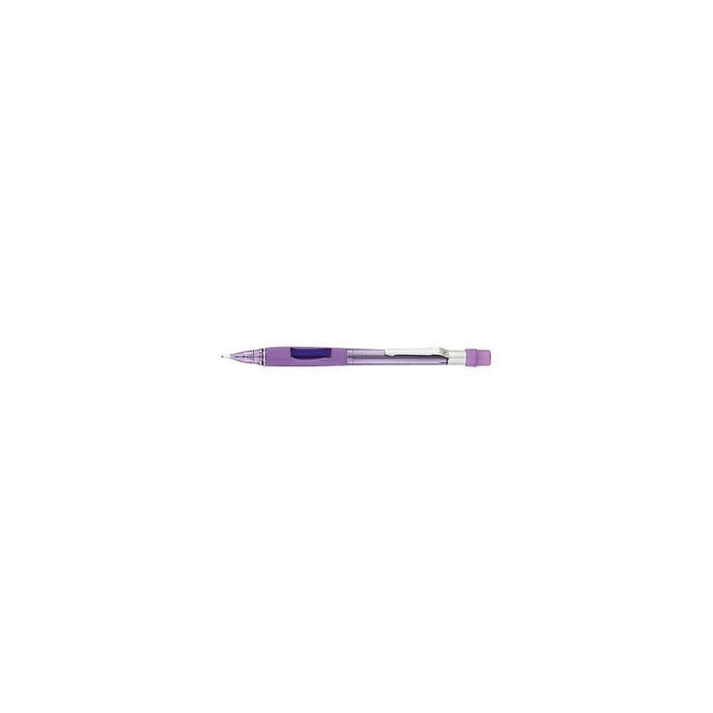 Pentel Quicker Clicker 0.7 mm Mechanical Pencil with Transparent Violet Barrel (PD347TV)