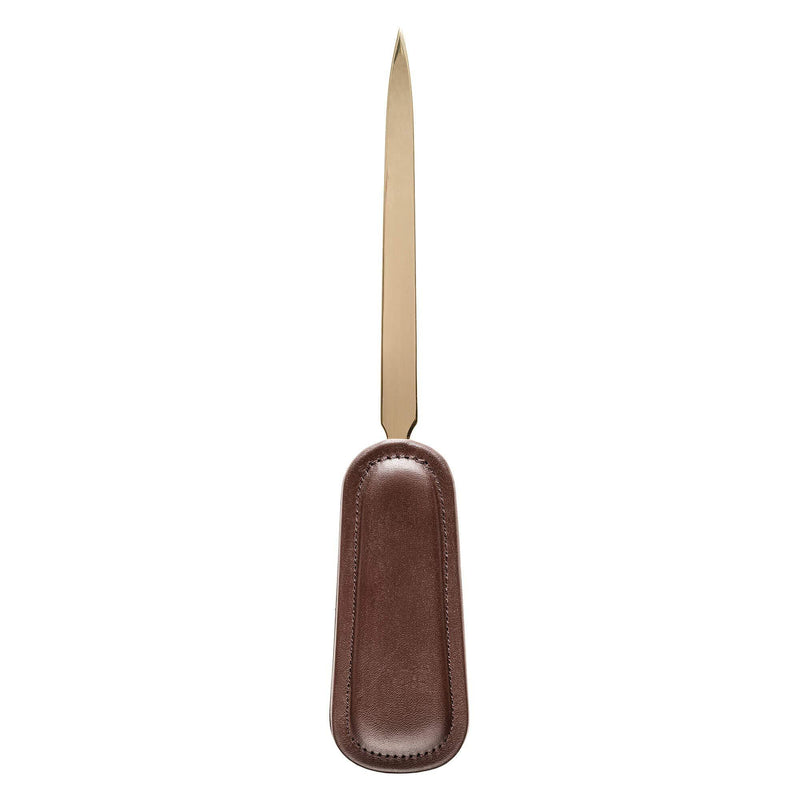 Dacasso Chocolate Brown Leather Letter Opener