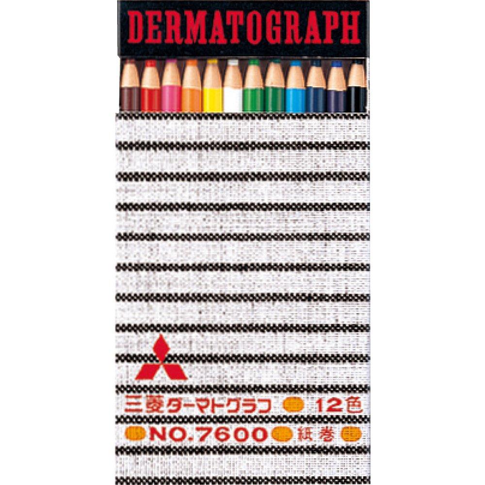 Mitsubishi Pencil oily Damato graph 7600 12 color set K760012C (japan import)