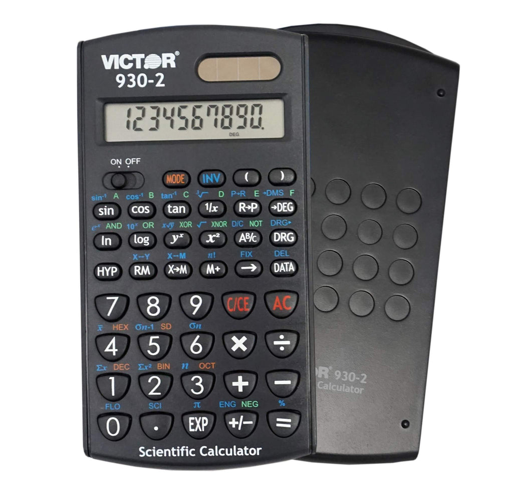 Victor-930-2 Scientific Calculator, 1Line Display-Black and Silver , 3 x 5