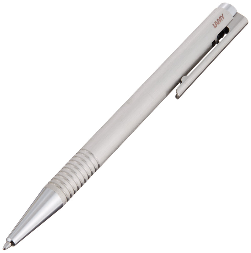 LAMY Logo Ballpoint Pen, Brushed Stainless Steel (L206)