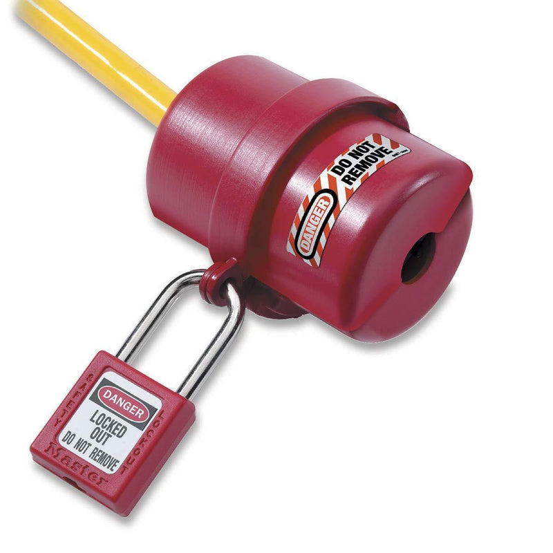 Master Lock 487 Lockout Tagout Rotating Electrical Plug Lockout, 110 & 220 Volt Plugs small for 120 - 240 volt.