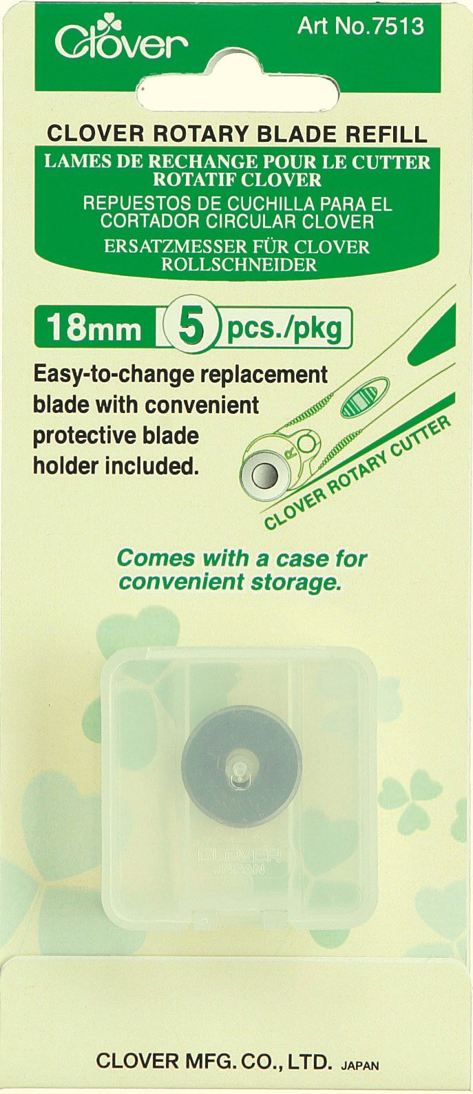 Clover Rotary 18mm Blade Refill, 5 EA