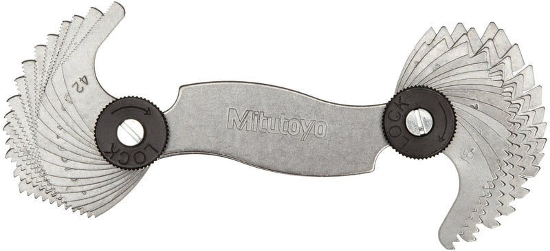 Mitutoyo 188-111, Screw Pitch Gage, 4 - 42 TPI, 30 Leaves