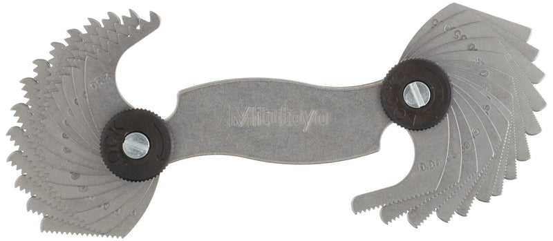 Mitutoyo 188-153, Screw Pitch Gage, 0.25mm to 2.5mm, 28 Leaves