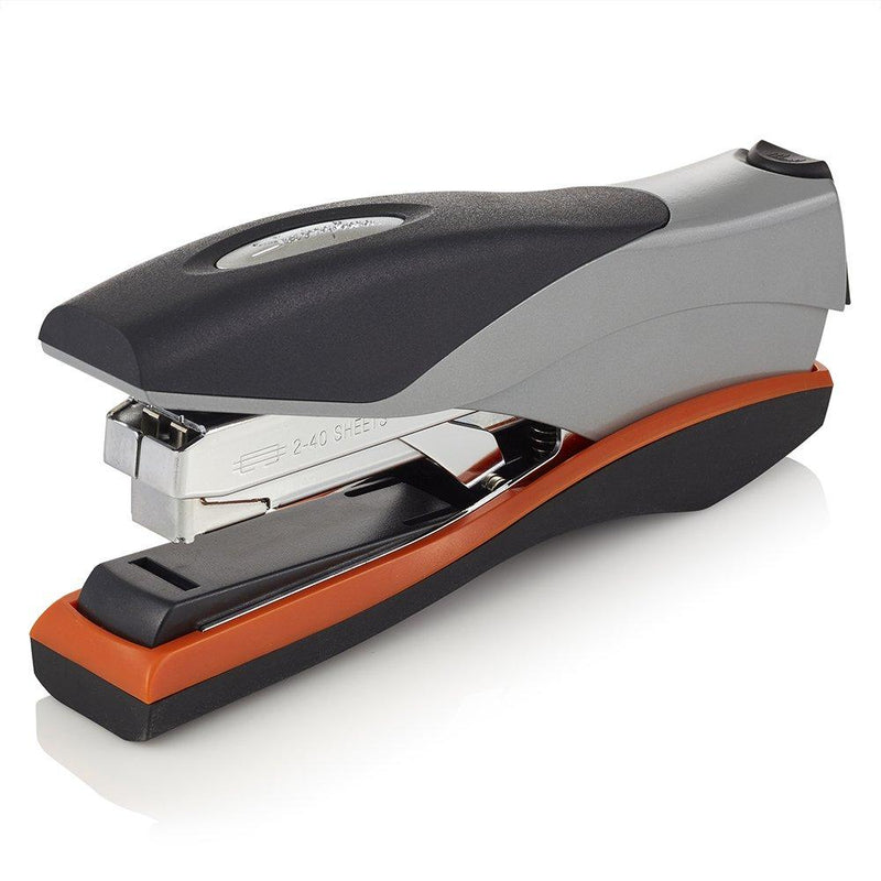 Swingline Stapler, Optima 40, Full Strip, Desktop Stapler, 40 Sheet Capacity, Reduced Effort Stapler for Office Desk Accessories and Home Office Supplies, Orange/Silver/Black, Full Size (87845) Pack of 1