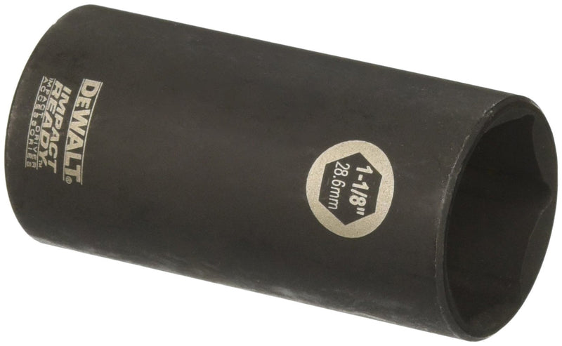 DEWALT DW22962 1-1/8-Inch IMPACT READY Deep Socket for 1/2-Inch Drive