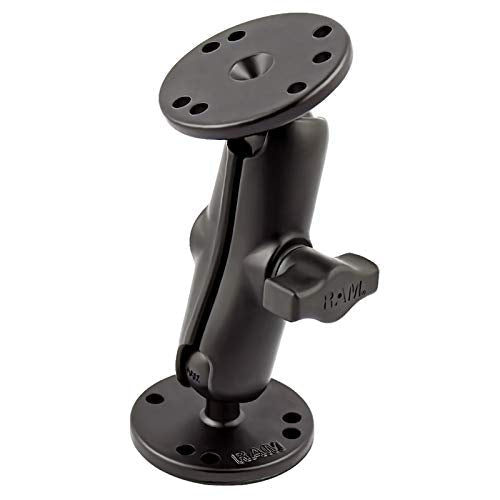 Ram Mounts RAM-B-101U 1-Inch Diameter Ball Mount with 2/2.5-Inch Round Base Medium Arm