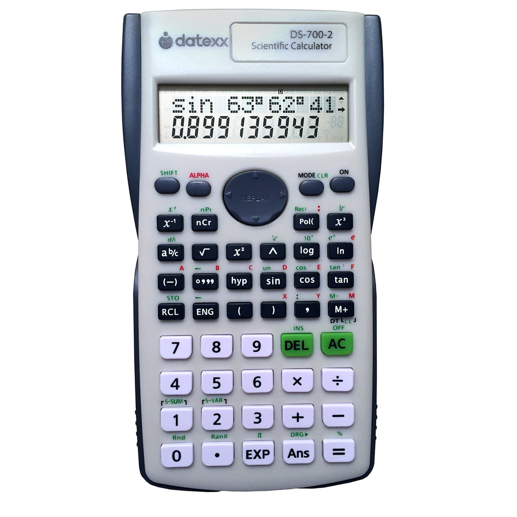 Datexx DS-7002 Two Line Scientific Calculator, 200 functions for Scientific and Algebraic Calculation