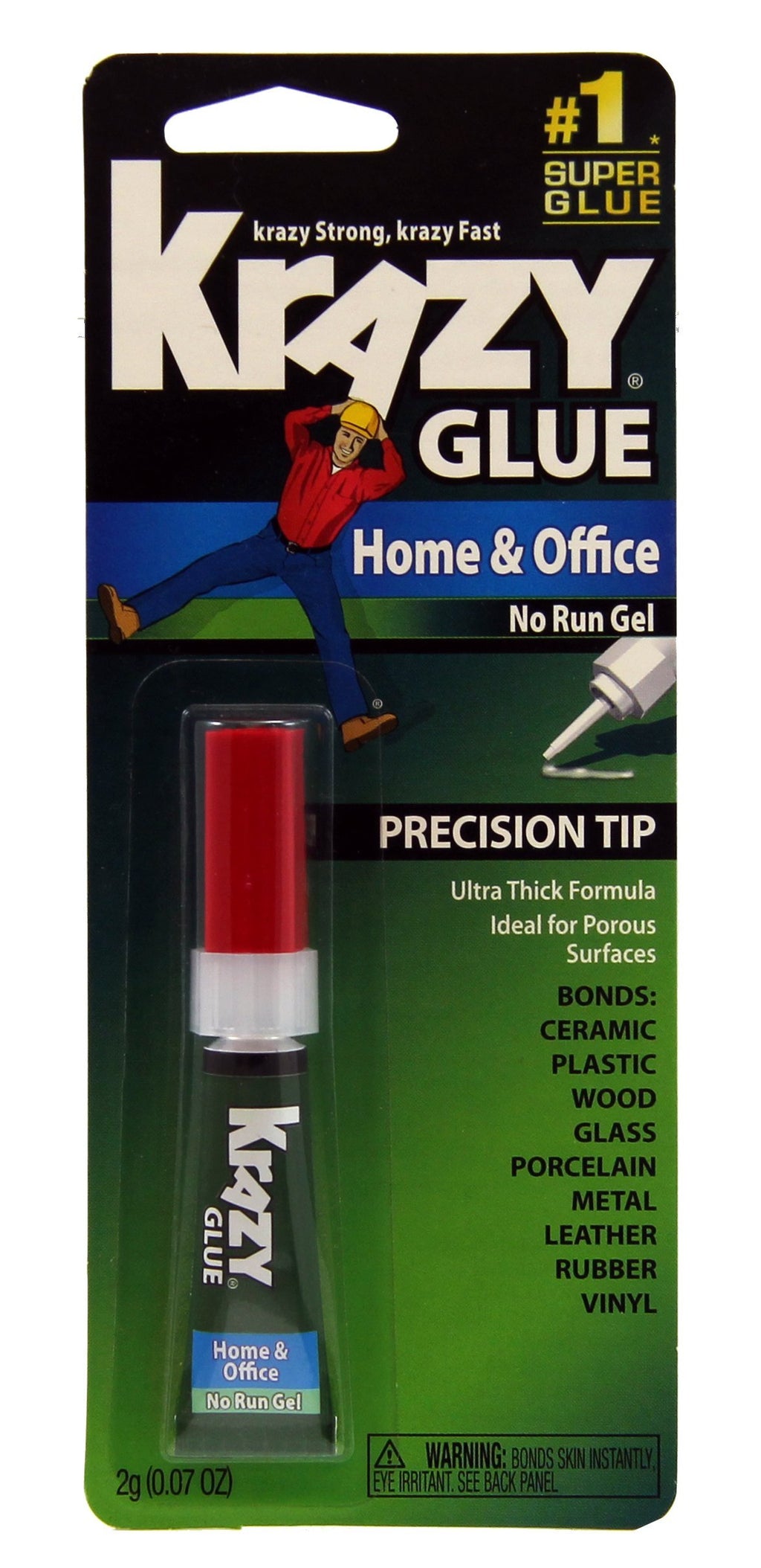 Krazy Glue, Home & Office Gel, Precision Tip, 2 g, KG82648R