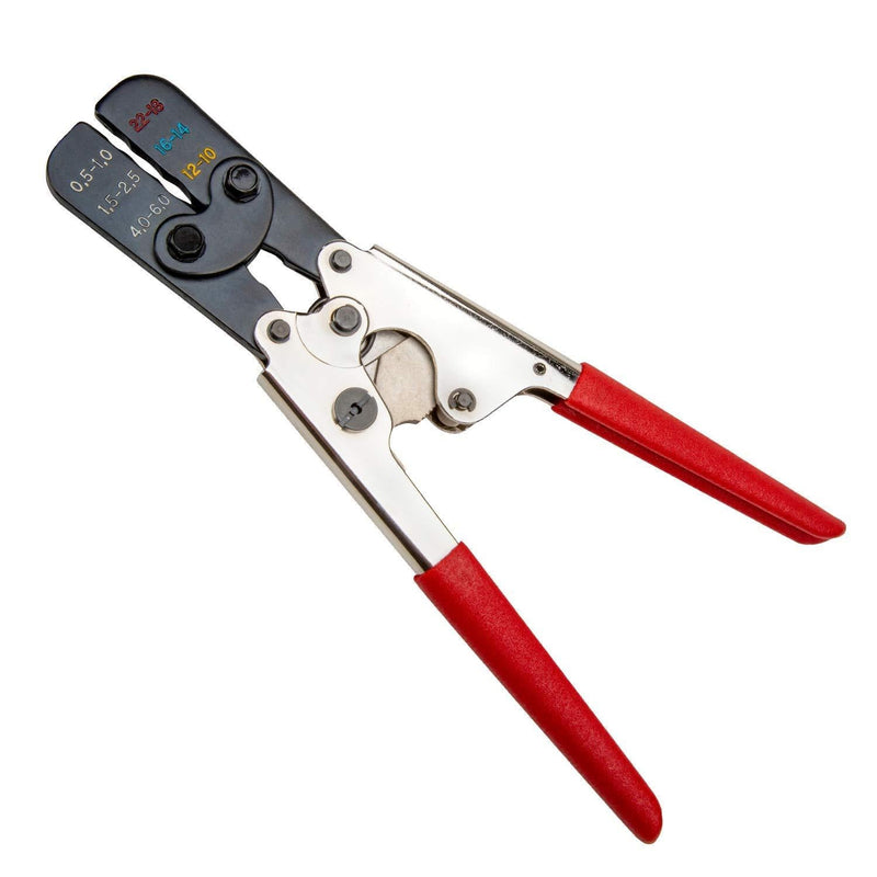 Master Appliance 35084 Full-Cycle Ratcheting Wire Crimper, Crimp Tool for Heat Shrink Connectors Ratcheting Crimper