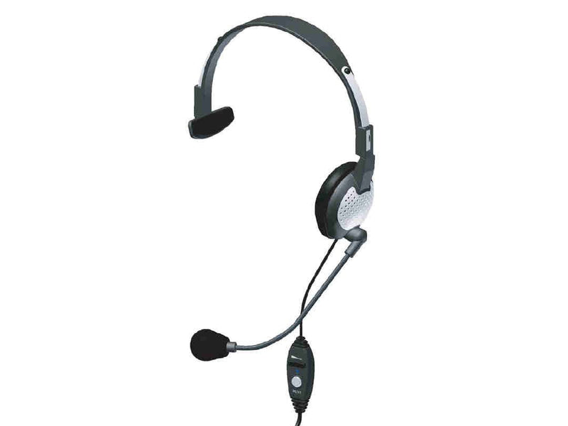 Andrea Communications NC-181VM USB On-Ear Monaural Computer Headset with Noise-canceling Microphone, in-line Volume/Mute Controls, and Built-in External Sound Card and USB Plug