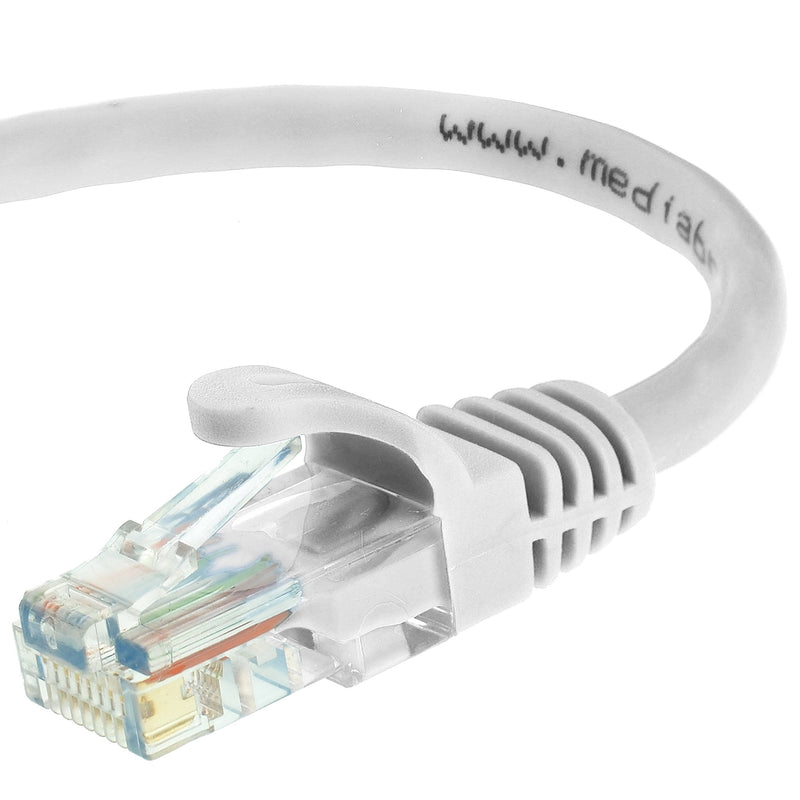 Mediabridge Ethernet Cable (50 Feet) - Supports Cat6 / Cat5e / Cat5 Standards, 550MHz, 10Gbps - RJ45 Computer Networking Cord (Part# 31-299-50B) 50FT White