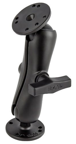 RAM Mounts Double Ball Mount with Two Round Plates RAM-101U with Medium Arm for Drill-down Mounting