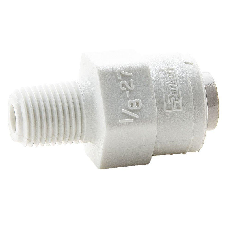 Parker PP6MC6 True Seal Push-to-Connect All Plastic FDA Compliant Fitting, Tube to Pipe, Polypropylene, Push-to-Connect Connector, 3/8" 1