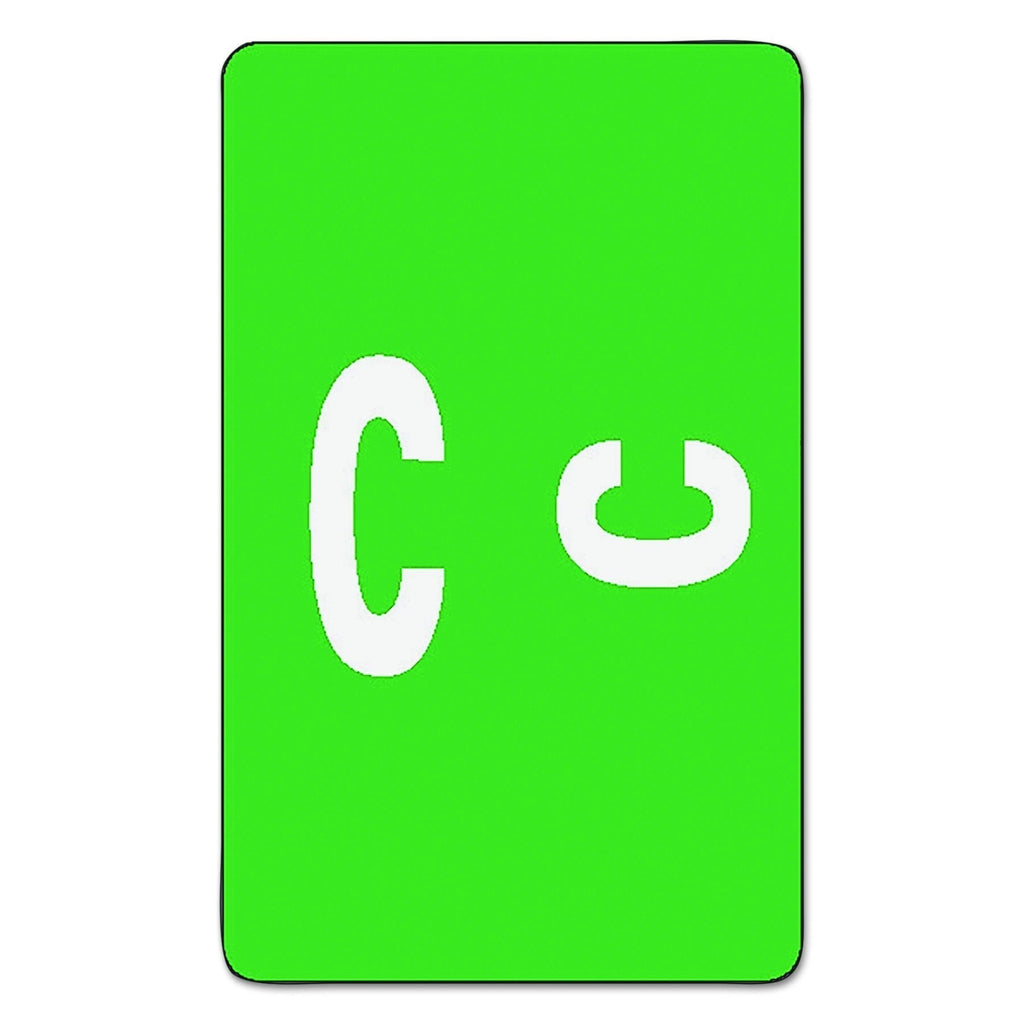 Smead AlphaZ ACCS Color-Coded Alphabetic Labels, Letter C, Dark Green, 100 Labels per Pack (67173)