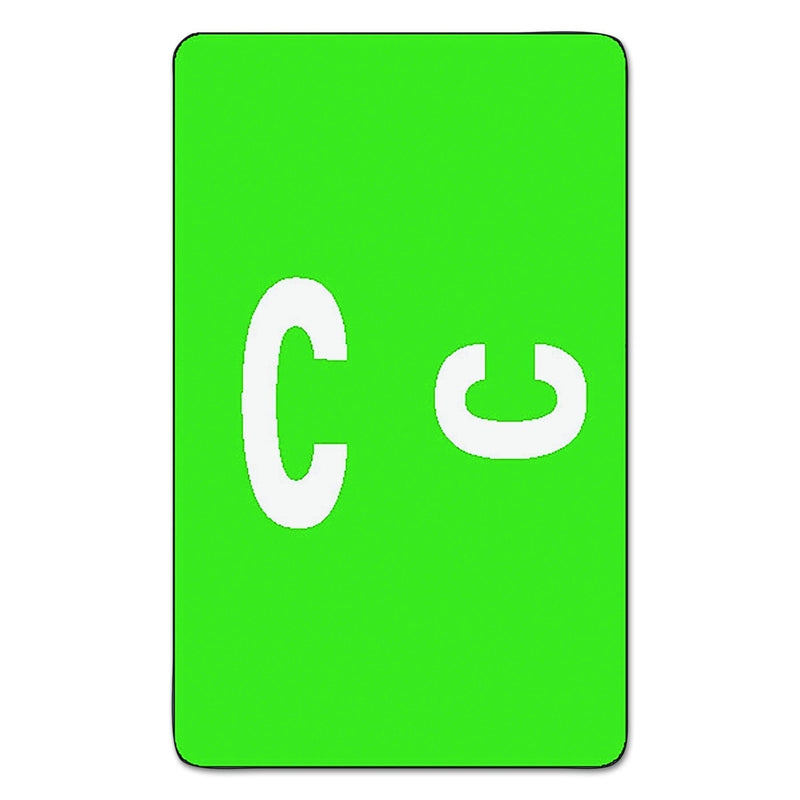 Smead AlphaZ ACCS Color-Coded Alphabetic Labels, Letter C, Dark Green, 100 Labels per Pack (67173)
