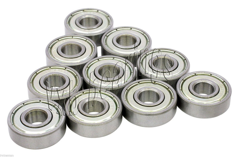 10 Bearing 608ZZ Shielded 8x22x7 Miniature Ball Bearings VXB Brand