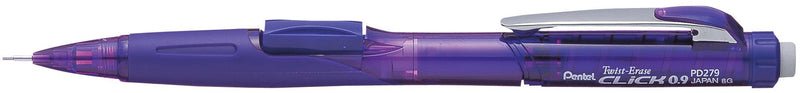 Pentel Twist-Erase Click Mechanical Pencil - Violet, Transparent Barrel - 1 Each (PD279TV)