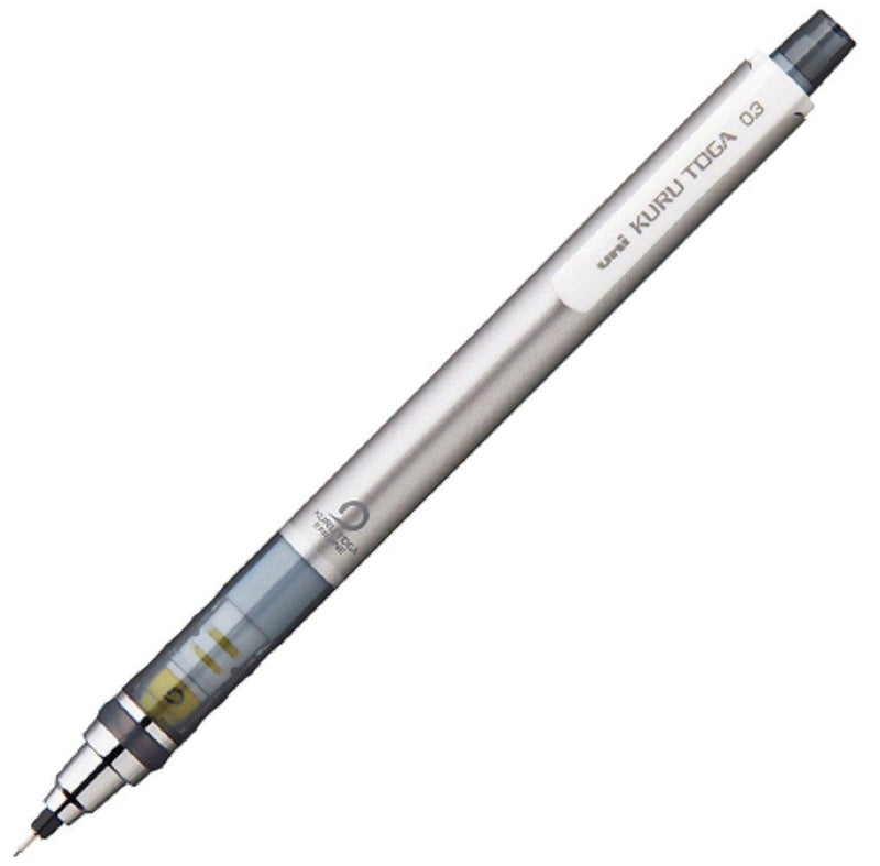 Uni Kurutoga Mechanical Pencil Standard, 0.3mm, Silver (M34501P.26)