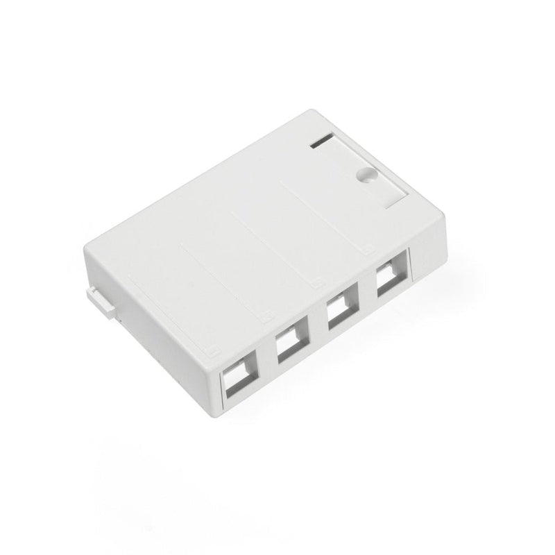 Leviton 41089-4WP QuickPort Surface Mount Housing, 4-Port, White