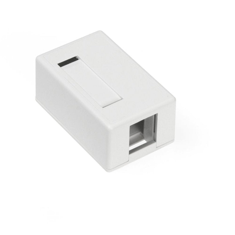 Leviton 41089-1WP QuickPort Surface Mount Housing, 1-Port, White