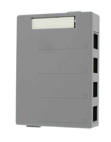 Leviton 41089-4GP QuickPort Surface Mount Housing, 4-Port, Grey