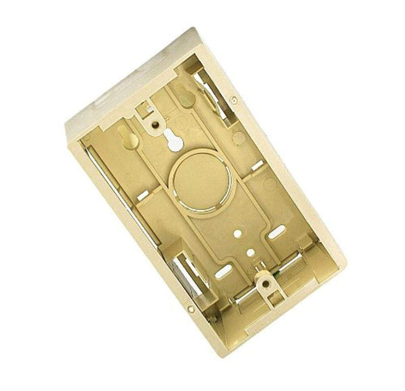 Leviton 42777-1IA Surface Mount Backbox, Single Gang, Ivory, 1.89"