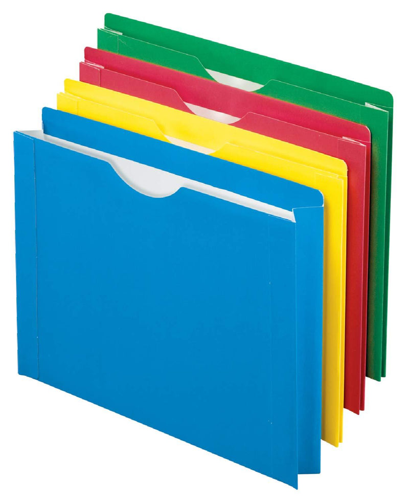 Pendaflex Color Reinforced File Jacket, 2-Inch Expanding Jacket, Letter Size, Assorted Colors, 8 Pack (12003EE) Pack of 8