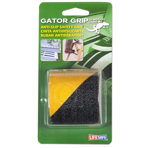 Incom Manufacturing Incom RE175 Gator Grip Yellow/Black Grit 2" x 5' Anti Slip Non Skid Safety Tape - 0805.1114